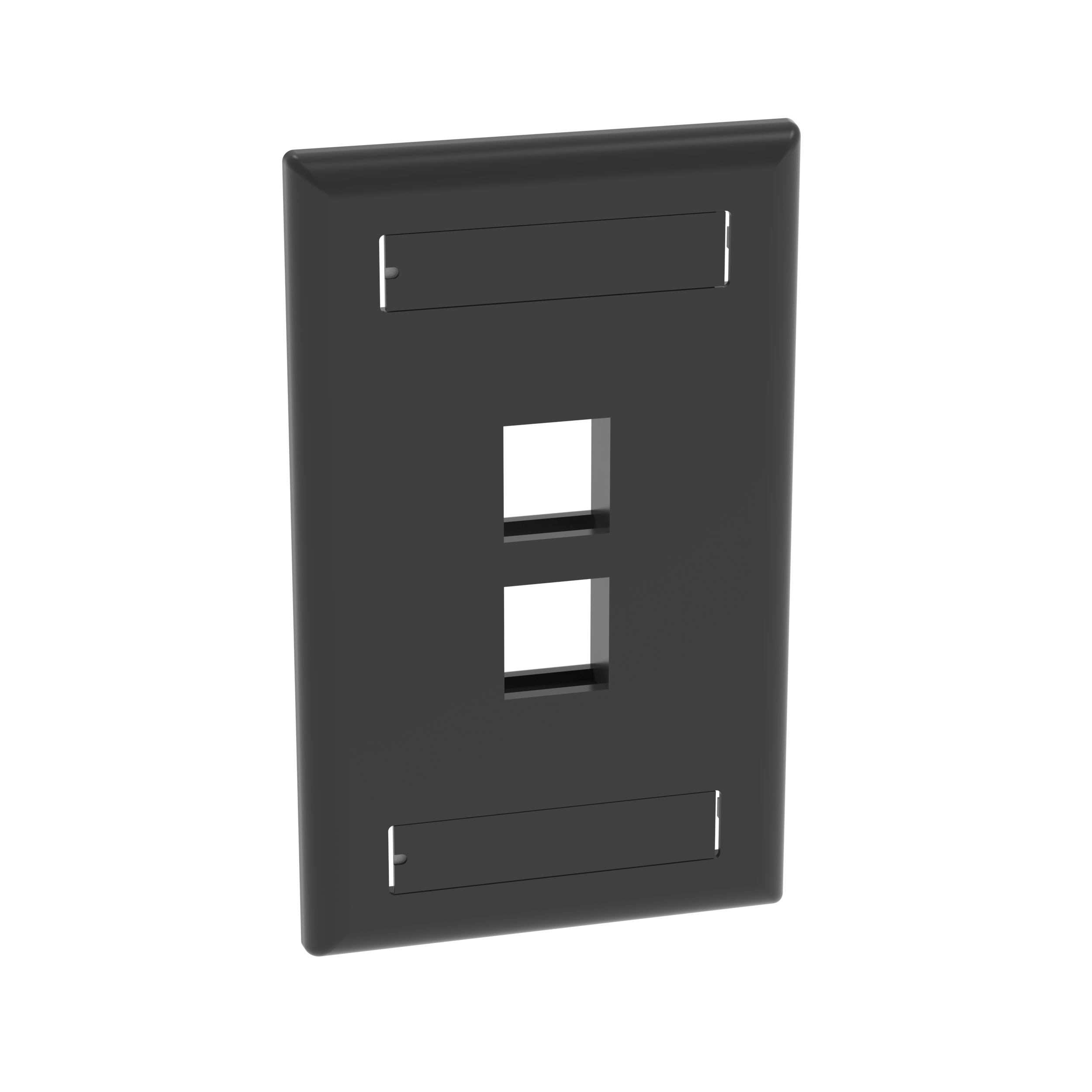 Product image for PANDUIT NK2FBL FACEPLATE FLUSH MOUNT SCREW-ON FACEPLATES WITH LAB