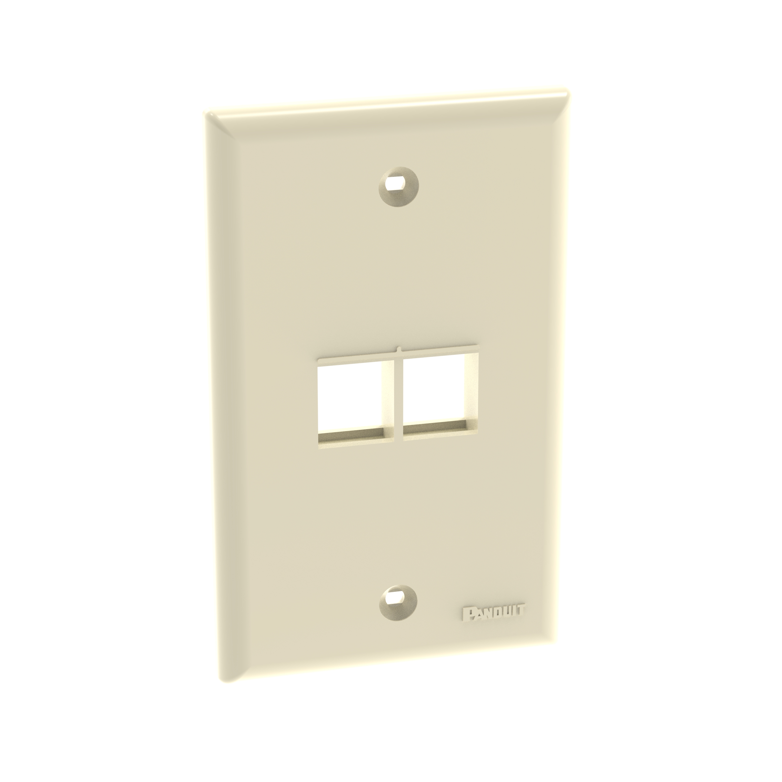 Product image for PANDUIT NK2FNEI COVER 1GANG NK 2PORT FLUSH MOUNT VERTICLE FACEPLATE ELECTRIC IVORY