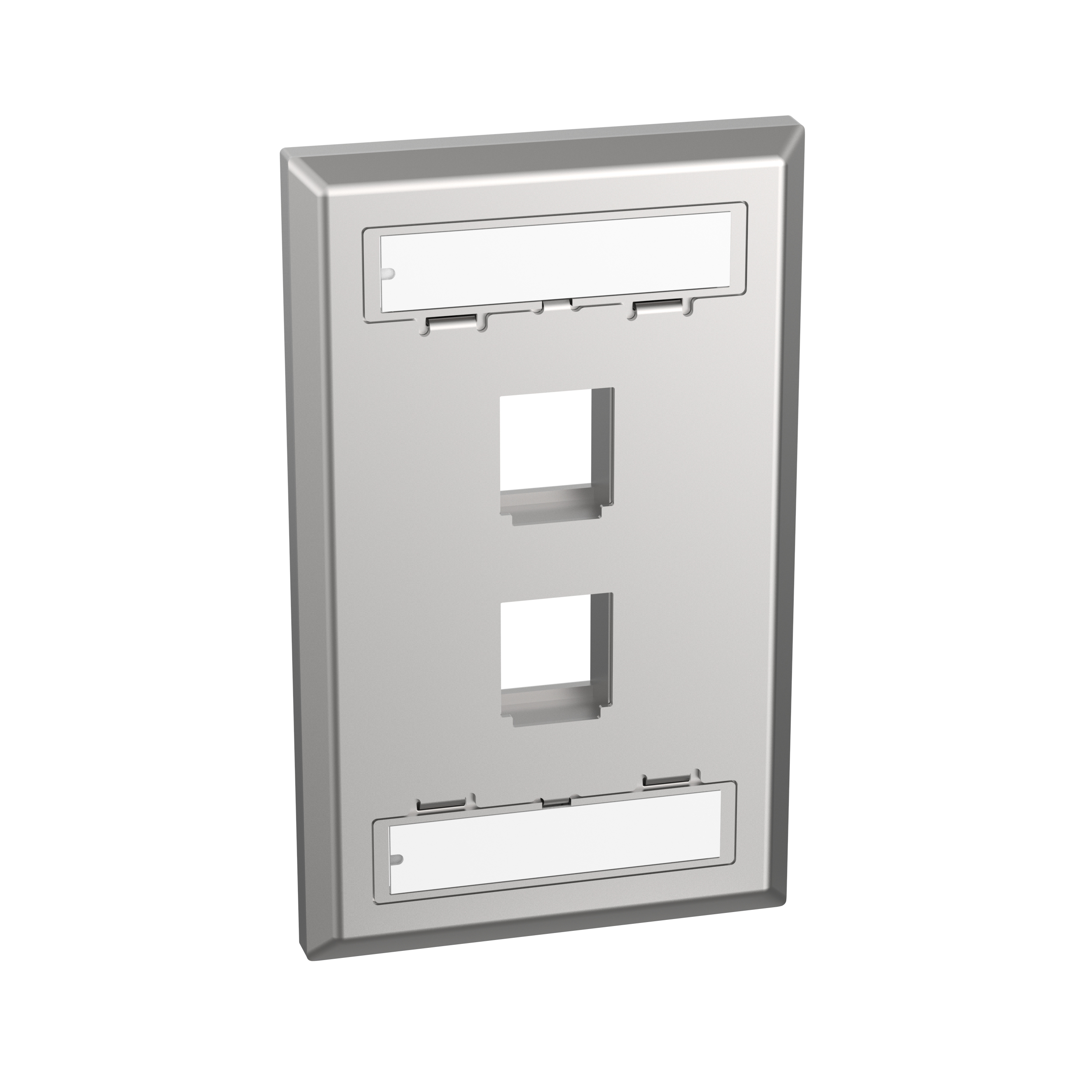 Product image for PANDUIT NKF2S PLATE NETKEY 2PT 1G SS VERTICAL FACEPLATE W/ LABEL