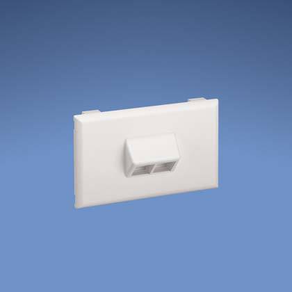 Product image for NKFACEPLATE,SNAPON,2POS,SLOP/HORI,IW,PK1