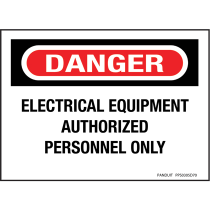 Product image for SIGN,DANGER,ELECT EQUIP,BL/RD/WH,PK5