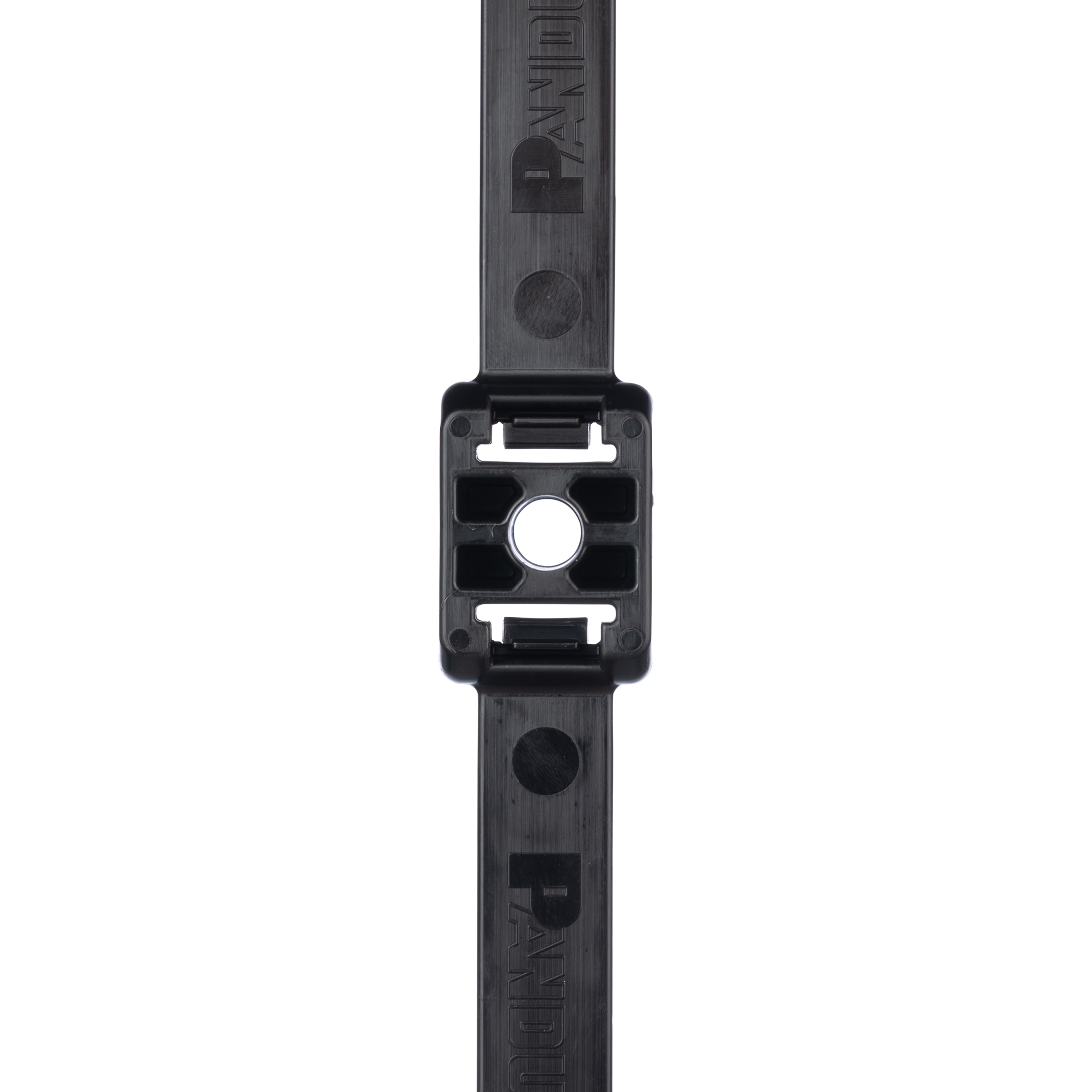 Product image for Pan-Ty® PLDC1.5EH-C350 Double Clamp Tie, Blk, High Heat UV PA6.6, 13.1"L, 150lb