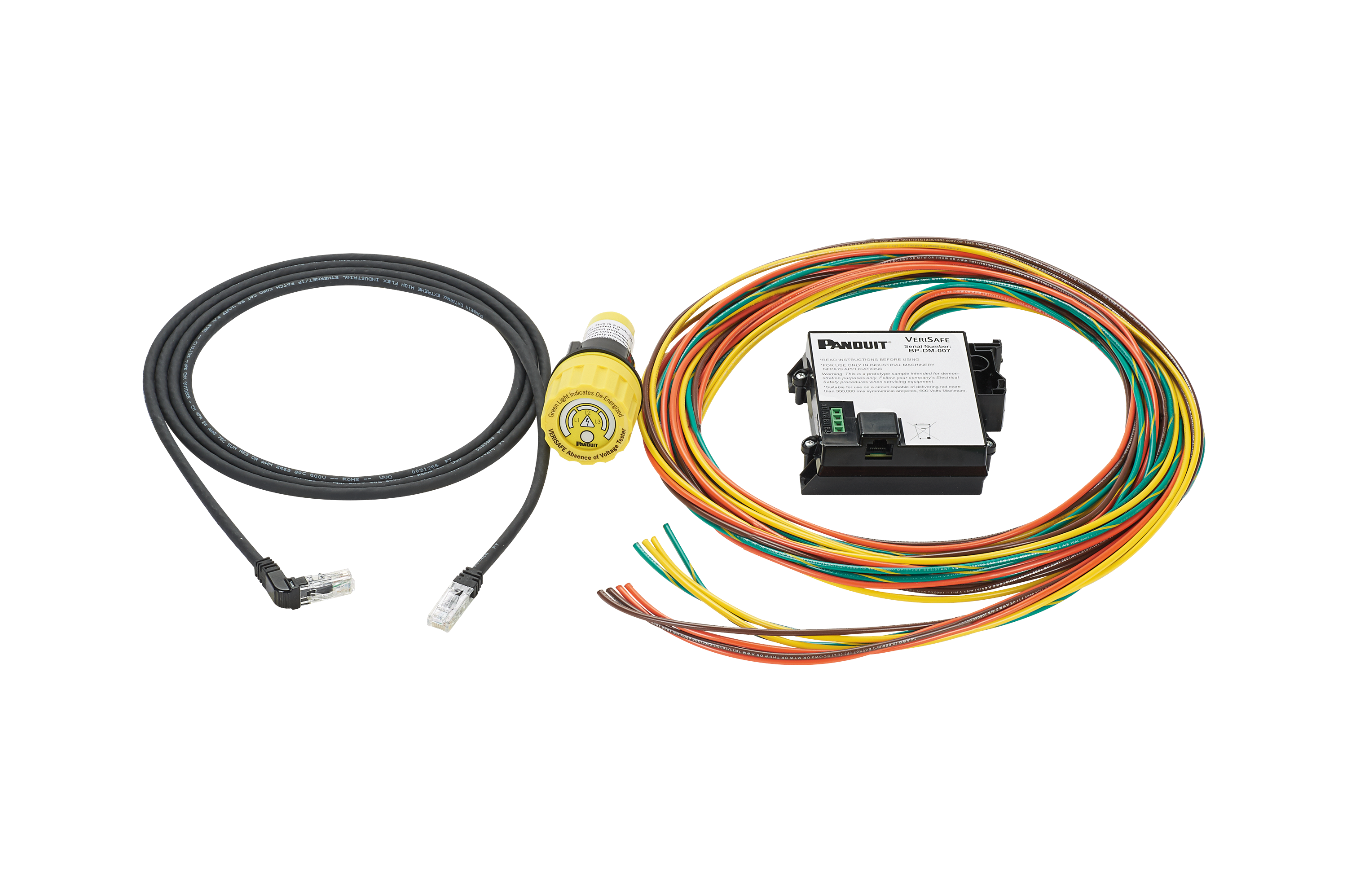 PANDUIT VS-AVT-C08-L10 TESTER ABSENCE VOLTAGE 8FT CABLE 10FT SENSOR LEADS VERISAFE SERIES