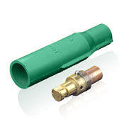 Product image for Male, Plug, Vulcanized, Crimped, 3/0-4/0 AWG, 400 Amp Max., 16 Series Taper
