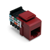 Product image for Connector UTP CAT-3 plastic dark red