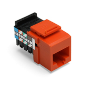 Product image for Connector 8P8C snap-in voice-grade orange