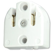Product image for Lamp holder thrmplst butt-on 660V 660W wht
