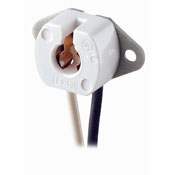Product image for Lampholder fluorescent miniature base bi-pin white