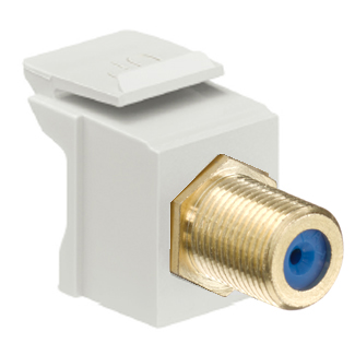 Product image for Adapter f-type fem 360.. gold plated 75O lt alm