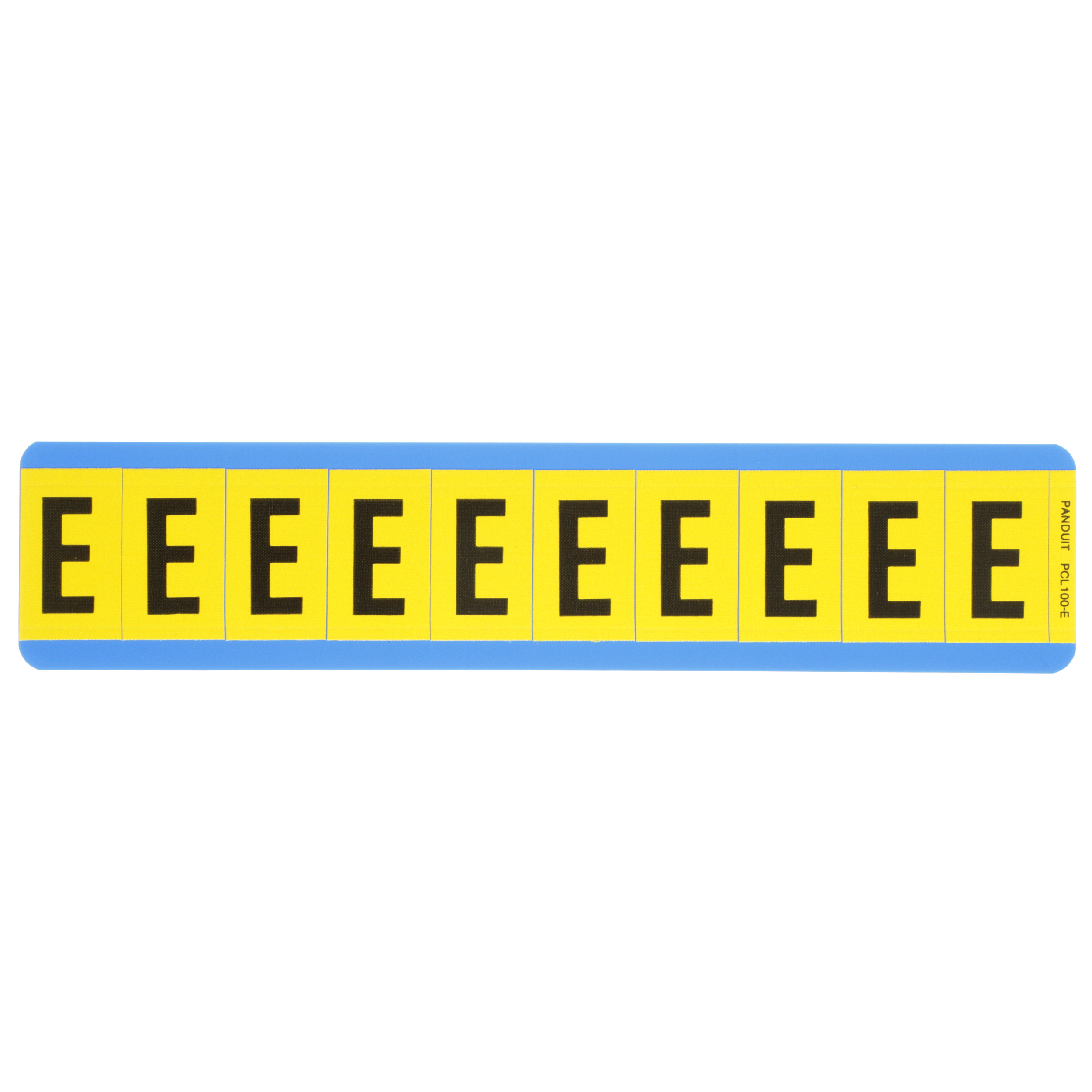 Product image for LETTER,1.00 IN VNYL CLOTH,'E',BL/YL,PK25