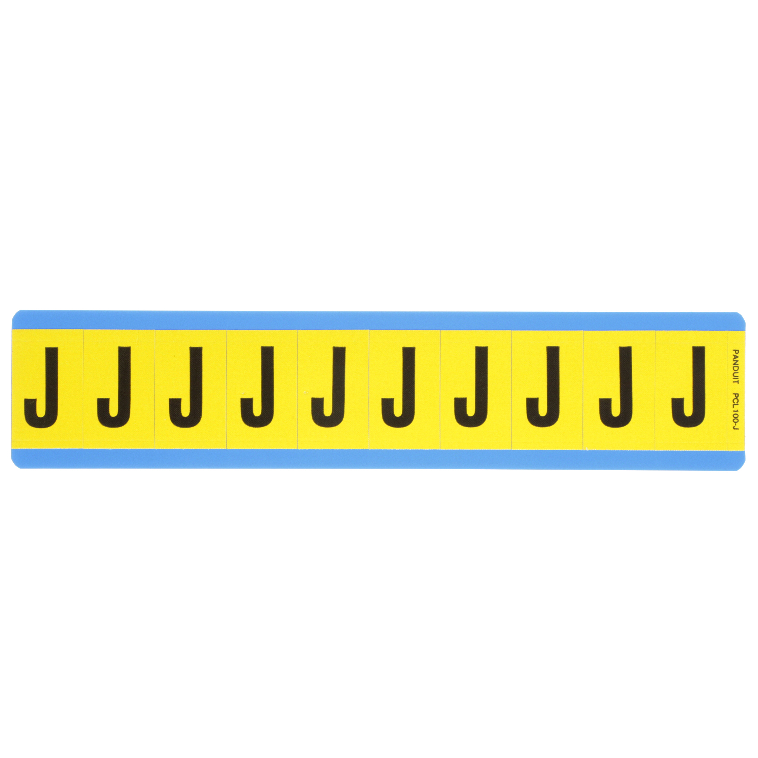 Product image for LETTER,1.00 IN VNYL CLOTH,'J',BL/YL,PK25