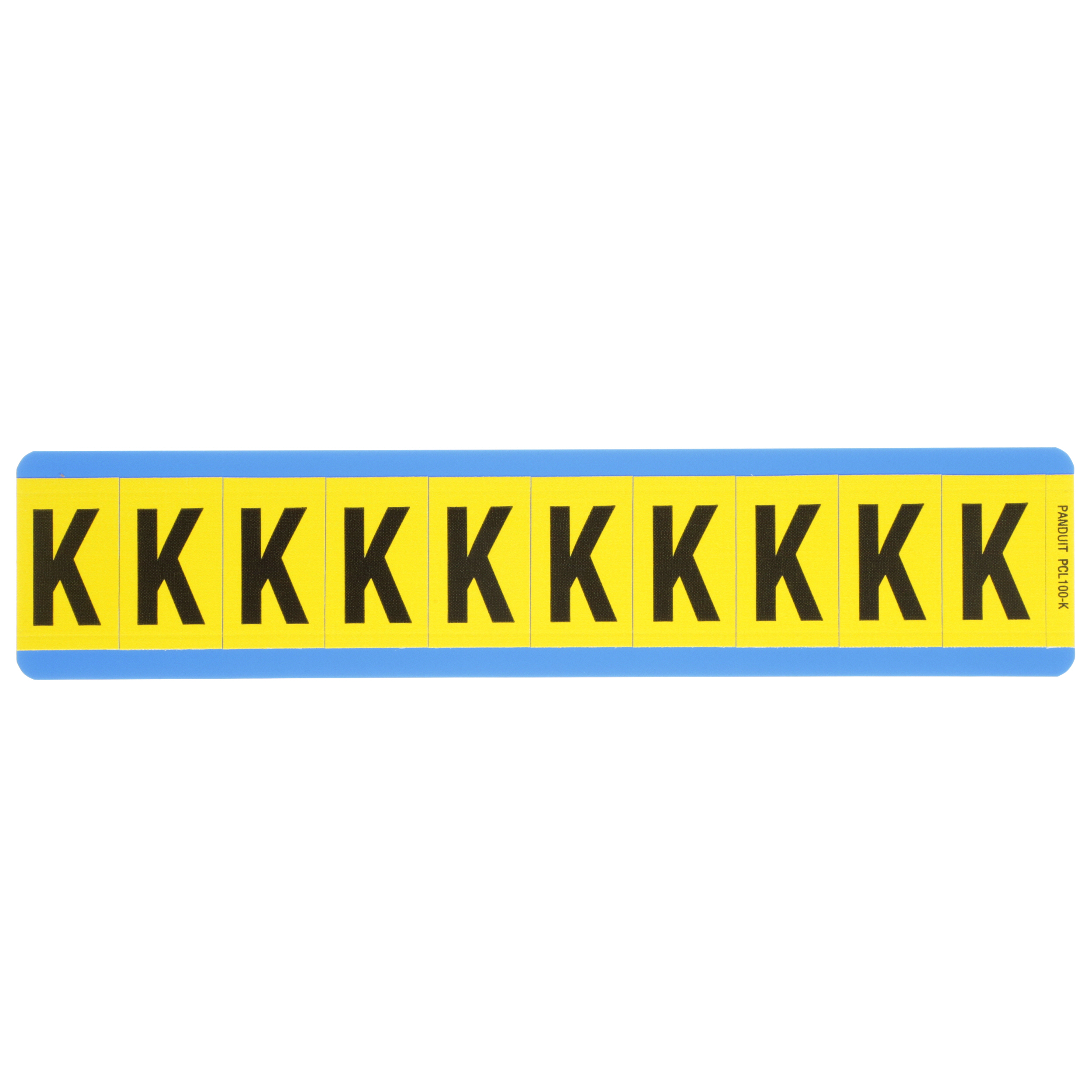 Product image for LETTER,1.00 IN VNYL CLOTH,'K',BL/YL,PK25