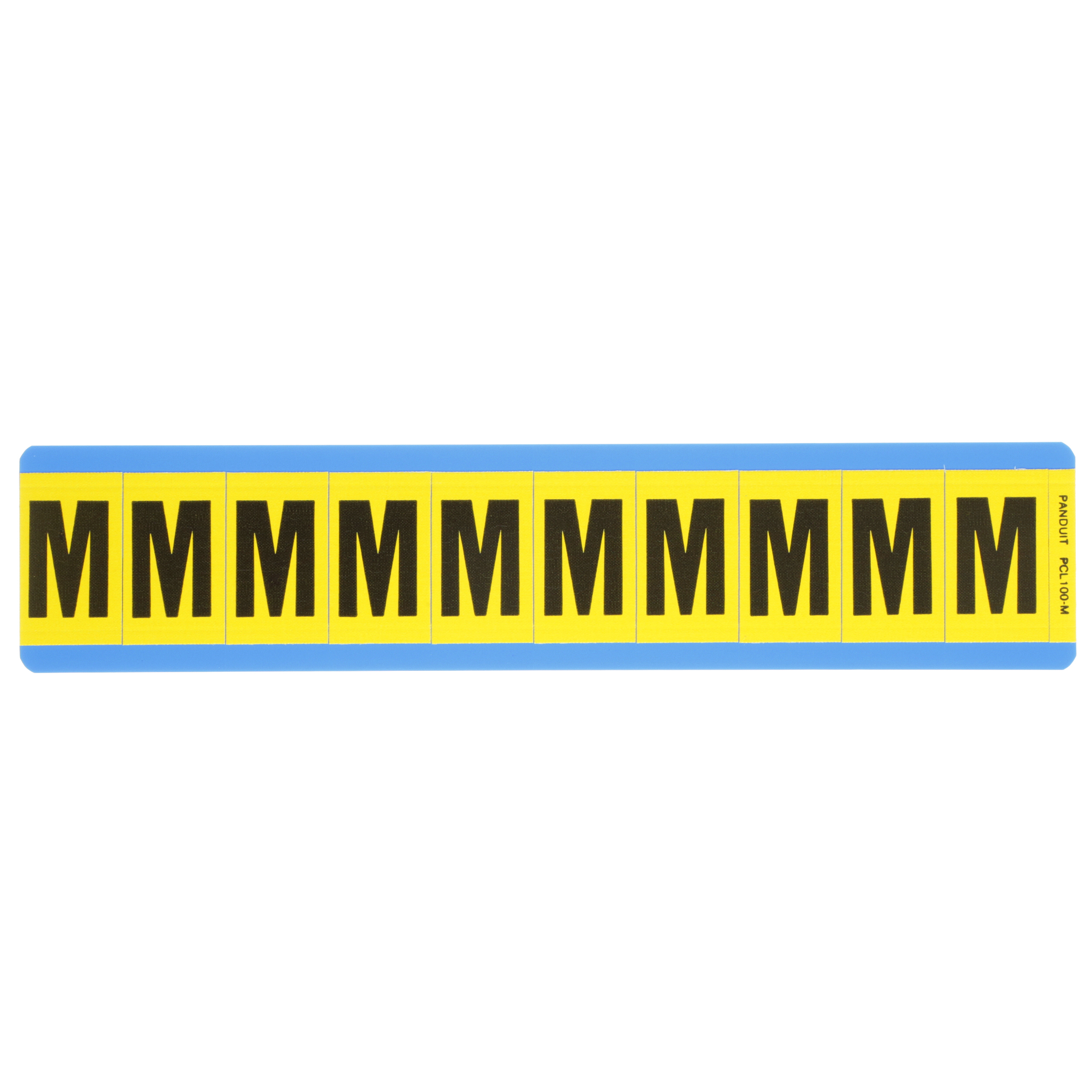 Product image for LETTER,1.00 IN VNYL CLOTH,'M',BL/YL,PK25