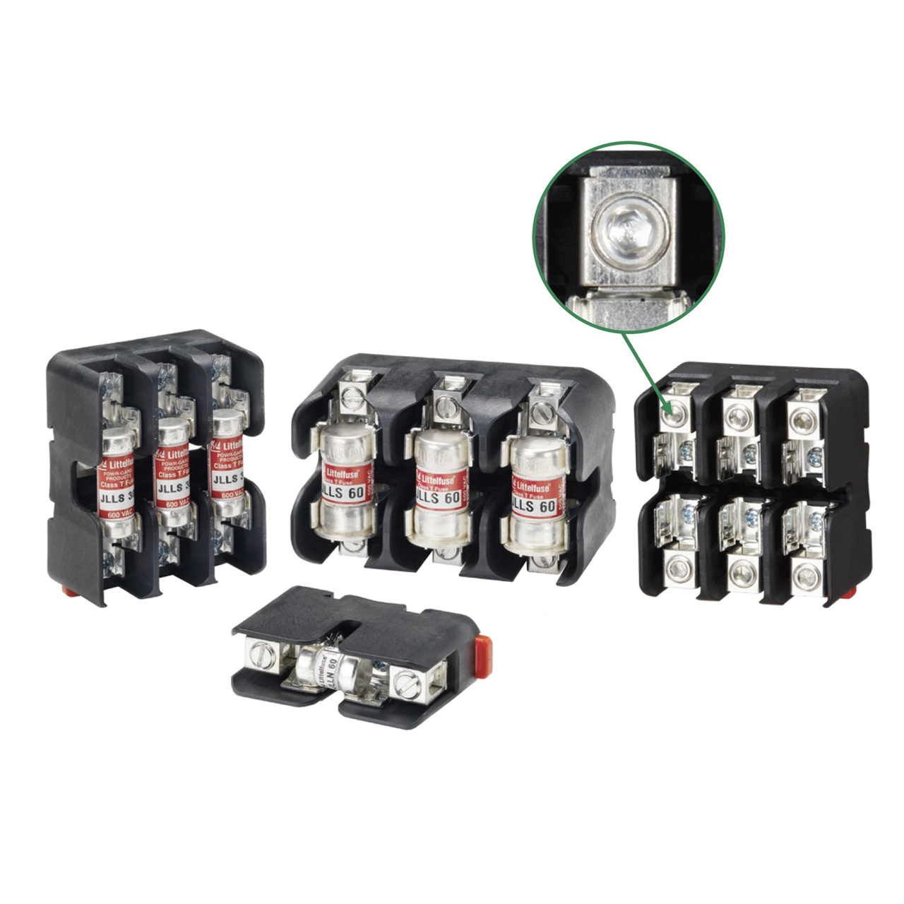 Product image for 600V CLASS T BLOCK 60A 3 POLE BOX LUG