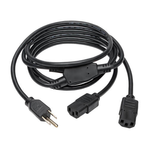 Product image for 6FT 5-15P TO 2 X C13 PWR SPLIT