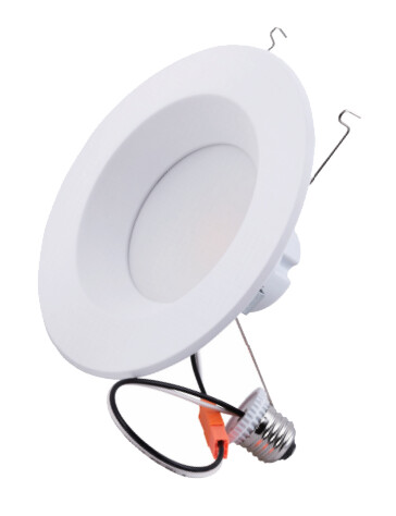 Product image for RESIDENTIAL DOWNLIGHT RETROFIT 6IN 900LUMENS 10W 90 CRI 3000/4000/5000 CCT 120V WHITE TRIM W/BAFFLE