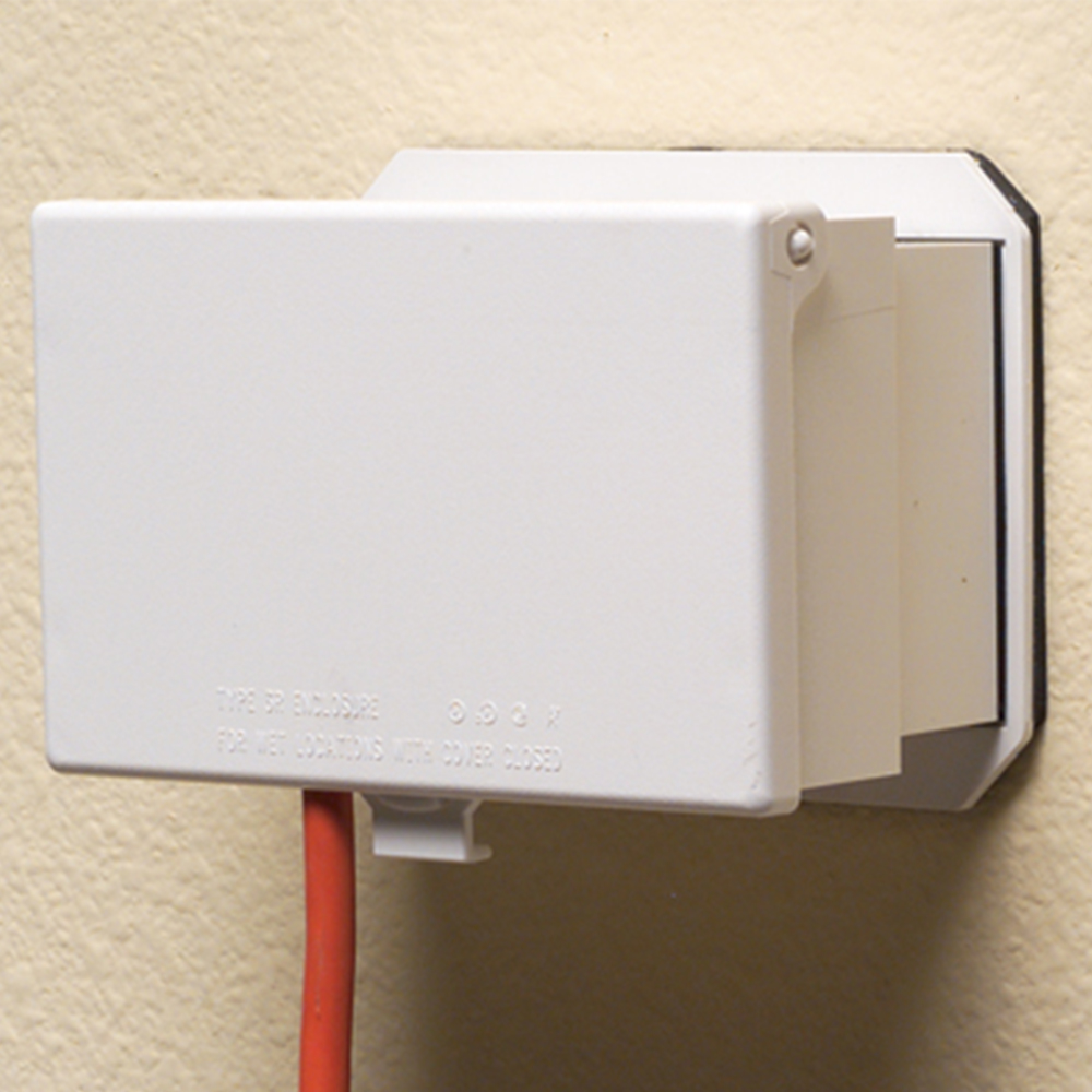 Product image for Box cover 1 gang horizontal/white