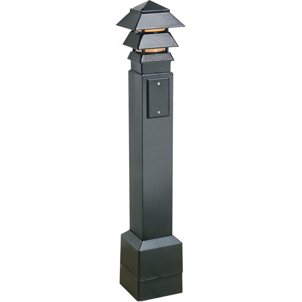 Product image for Kit bollard GARD-N-POST pagoda style black 35"