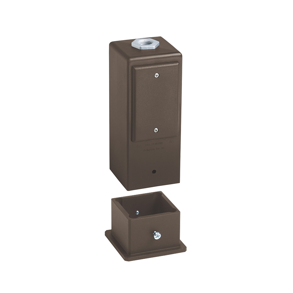 Product image for Support post/deck mount ground clip plastic bronze 9'