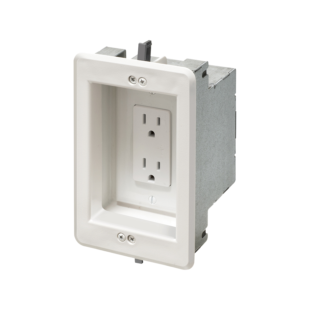 Product image for 1 GANG WHITE TV BOX