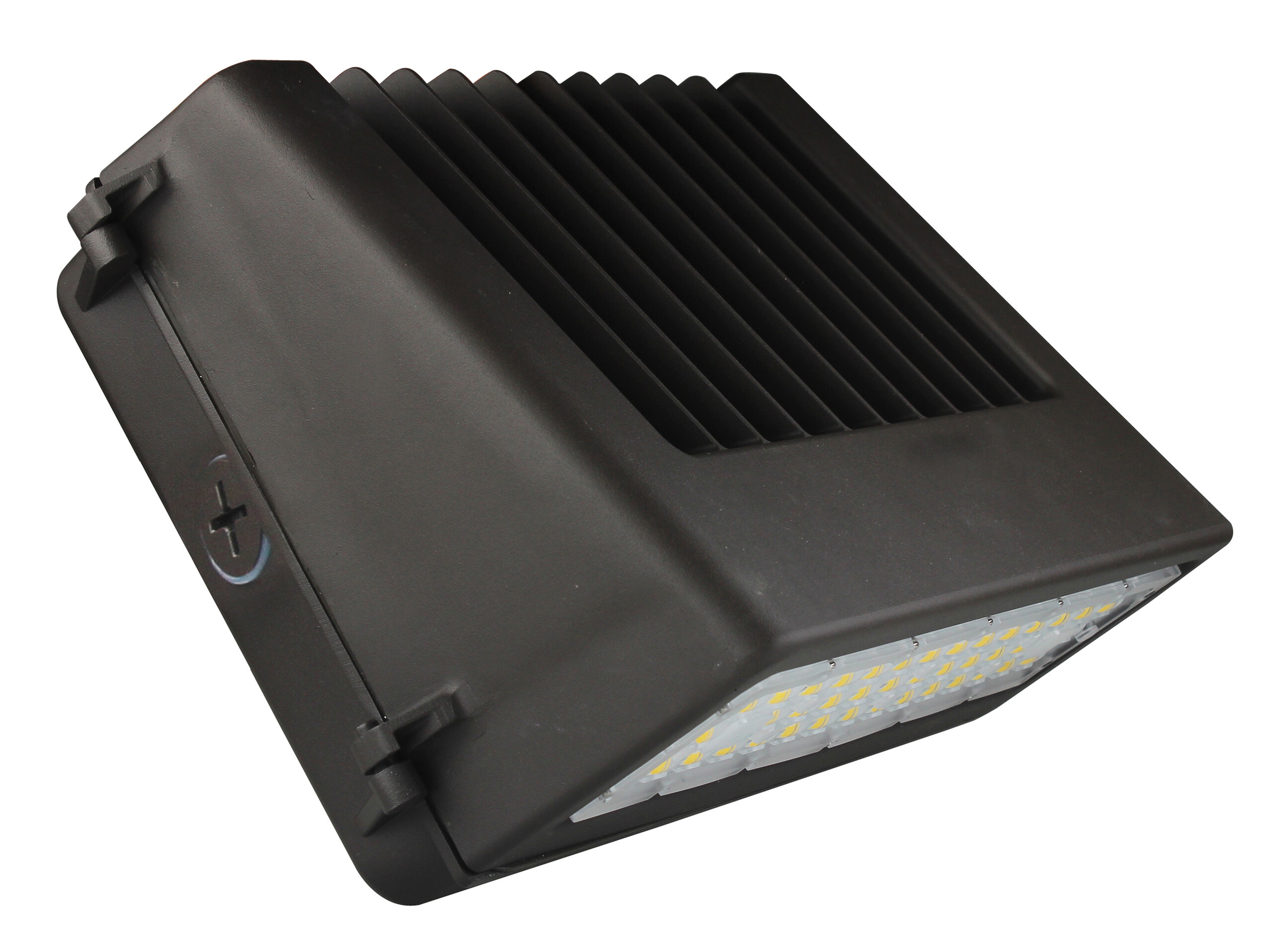 Product image for FULL CUTOFF WALLPACK TRAPEZOID 4880 LUMENS 40 WATTS 80 CRI 5000K 120-277 VOLTS DIMMABLE BRONZE