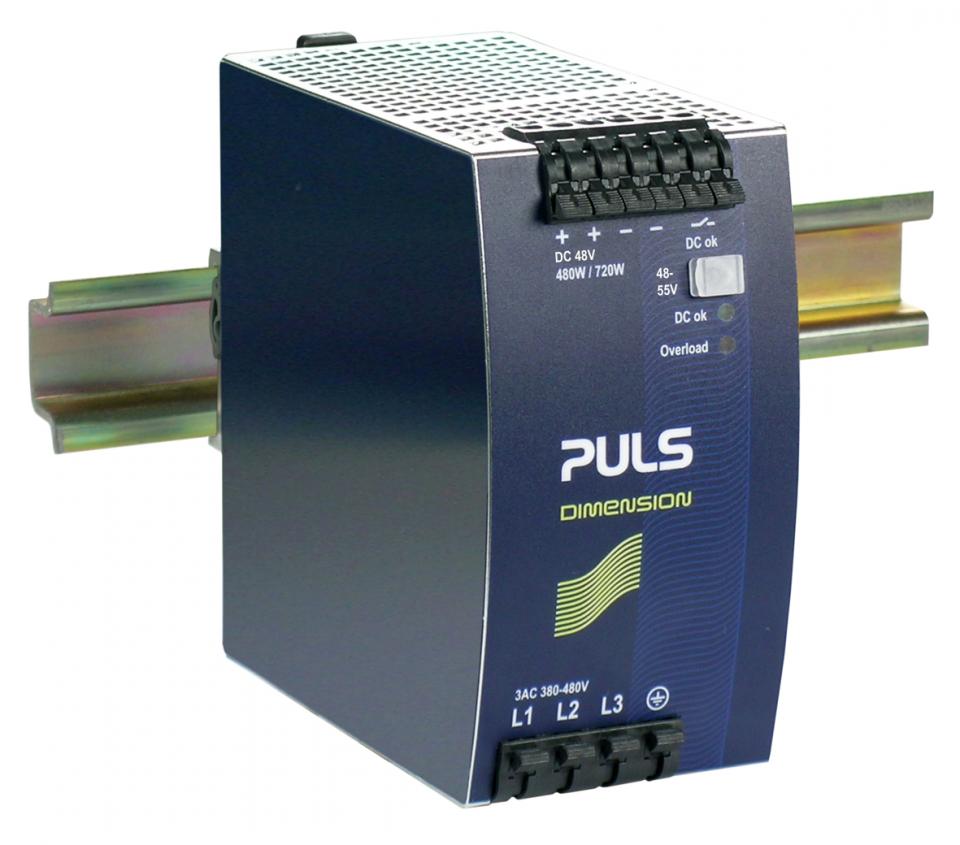 Product image for PULS QT20.481 48V 10A 480W 3PHASE INPUT AC/DC DIN RAIL SUPPLY
