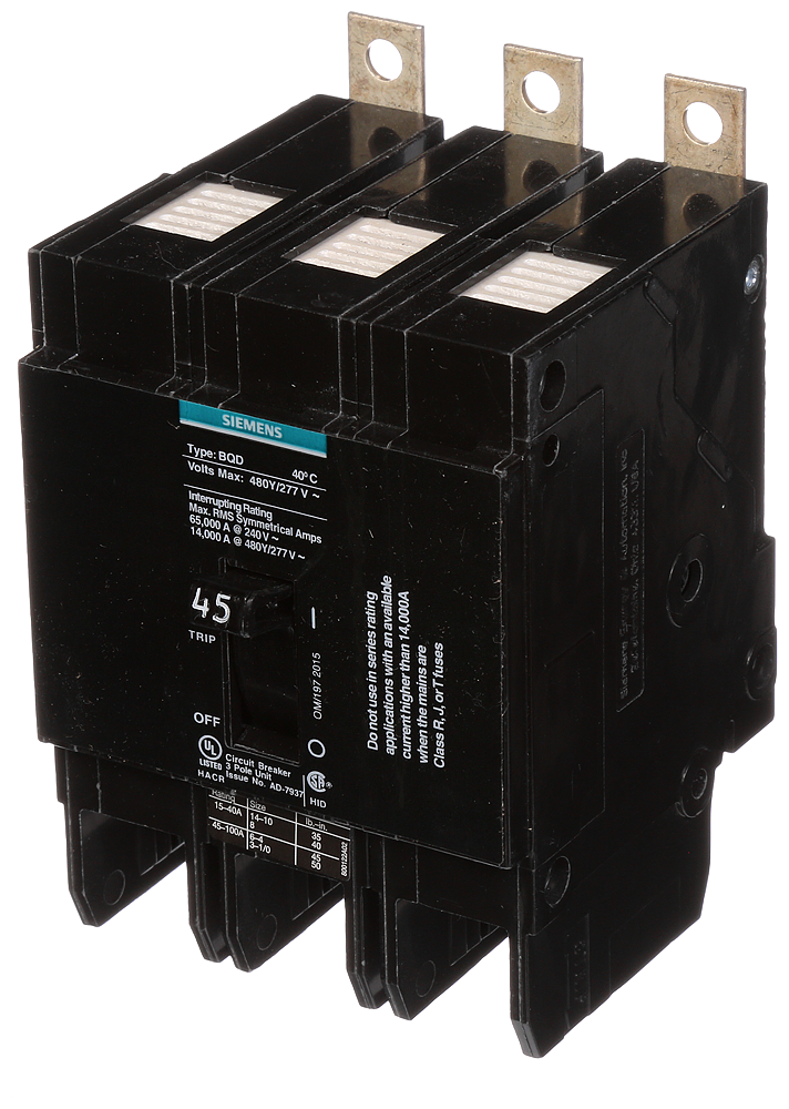 Product image for BQD MCCB,TM,3P,480Y/277V,45A,14kA