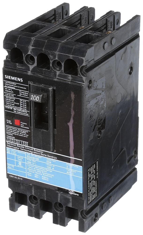 Product image for ED,3 POLE,480VAC,STD I.C. 100A