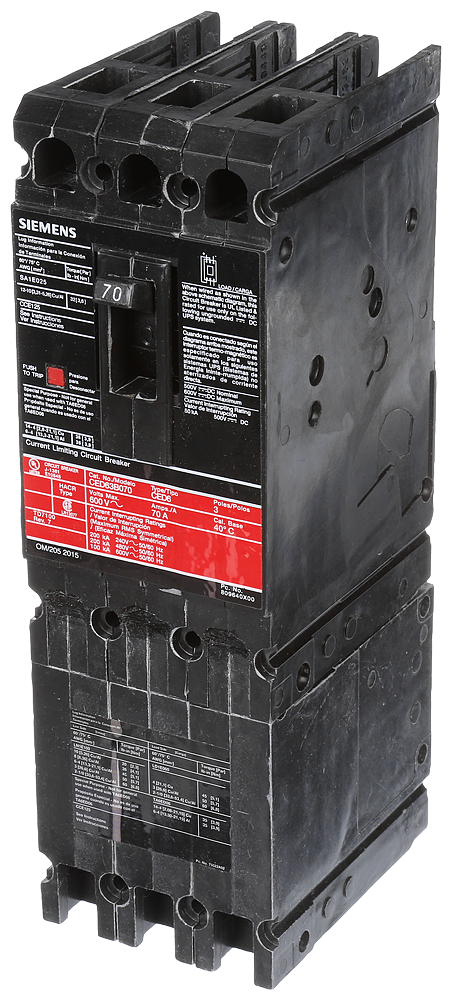Product image for Breaker FCL 3P 70A 600V typeCED6-100KA