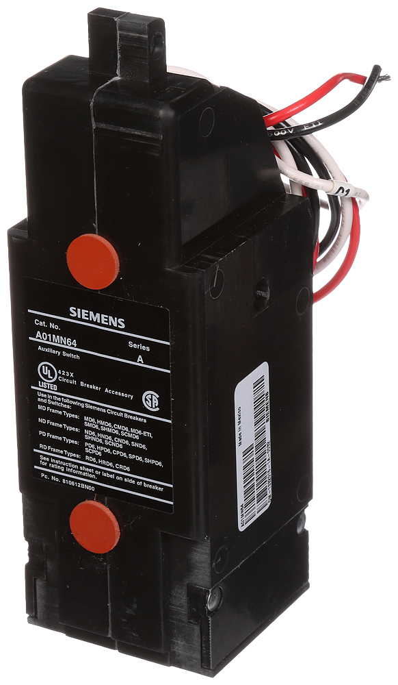 Product image for BREAKER MD/ND/PD/RD 480VAC AUX SW ACC