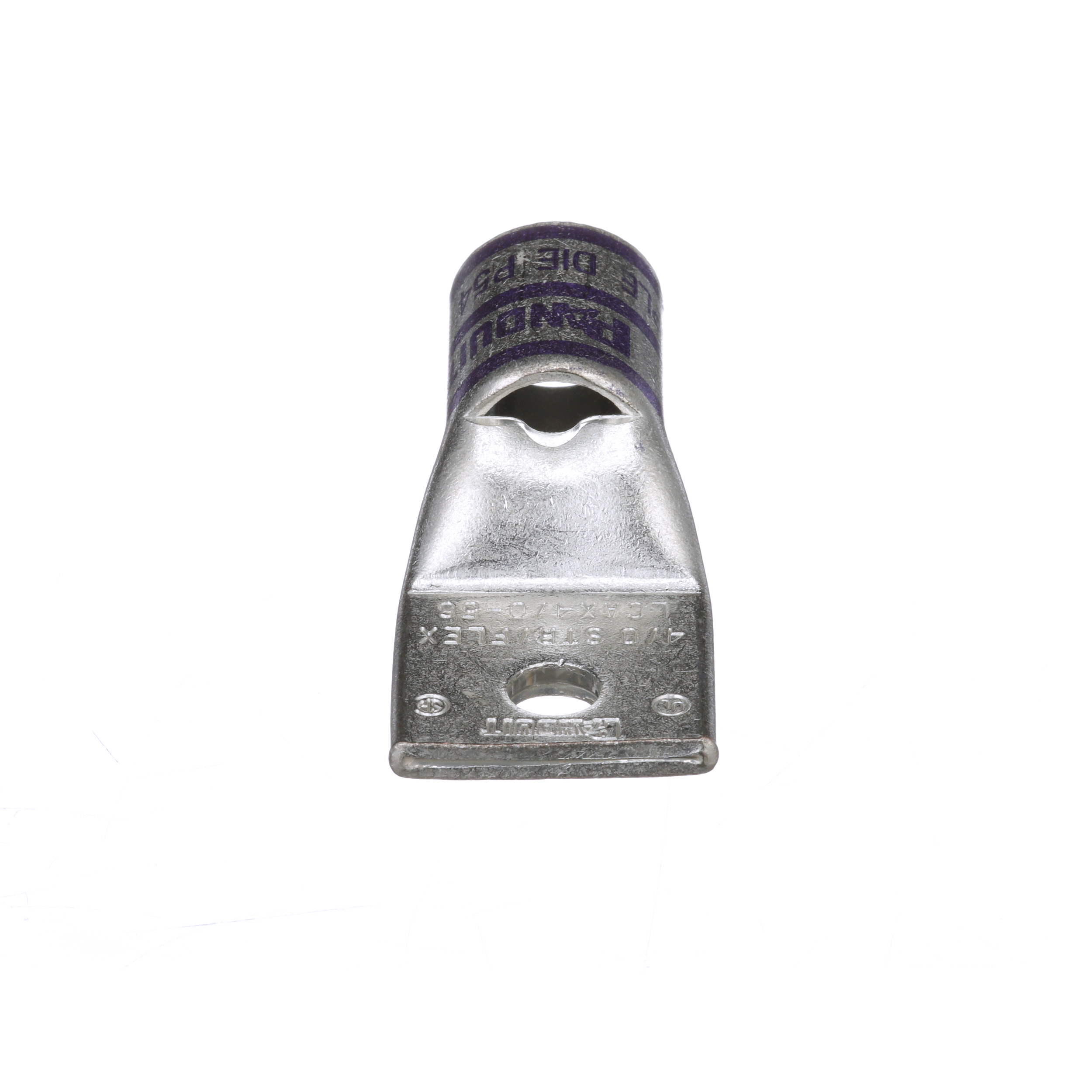Product image for Pan-Lug™ LCAX4/0-56-X Comp. Lug, 4/0, Flex, Tin Plt Copper, One 0.31" Stud,
