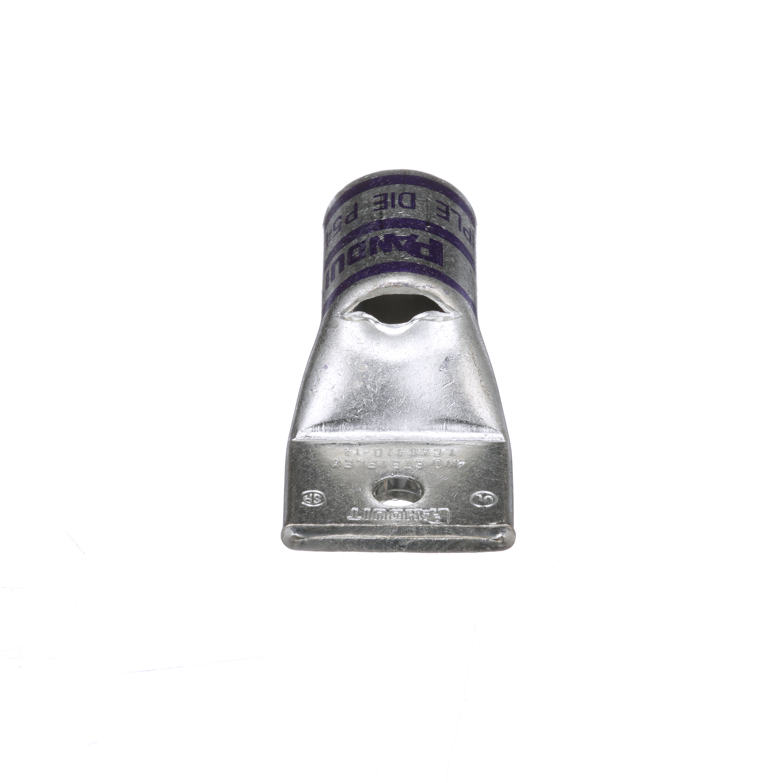 Product image for Pan-Lug™ LCAX4/0-14-X Comp. Lug, Flex, Tin Plt Copper, Strt, One 1/4" Stud,