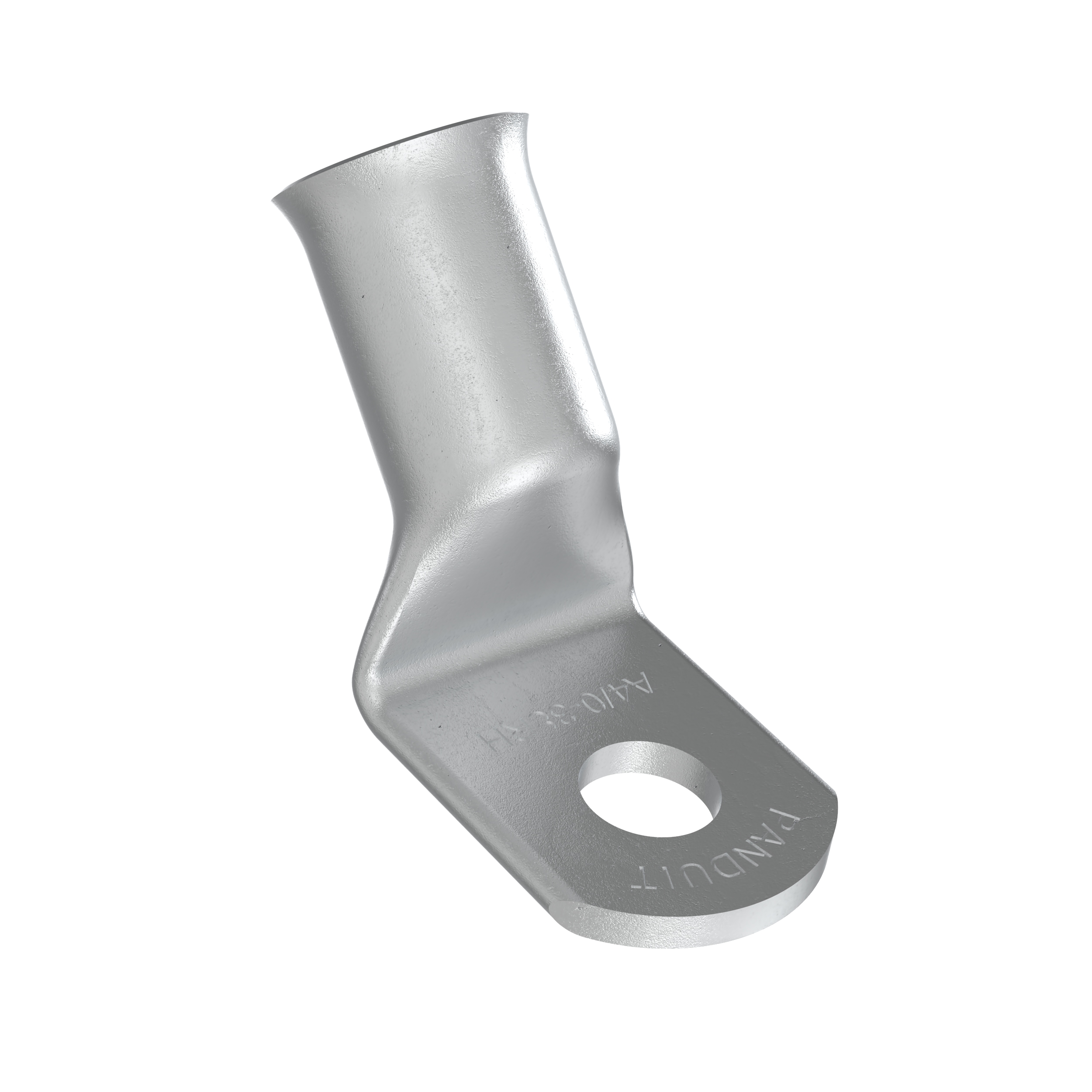 Product image for Pan-Lug™ A4/0-38RH-C Comp. Lug, 4/0, Tin Plt Copper, 45.., One 0.38" Stud, PK100