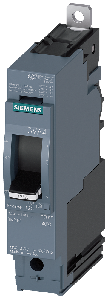 Product image for SIED 3VA4125-4ED14-0AA0 BREAKER 25A 277V 1P