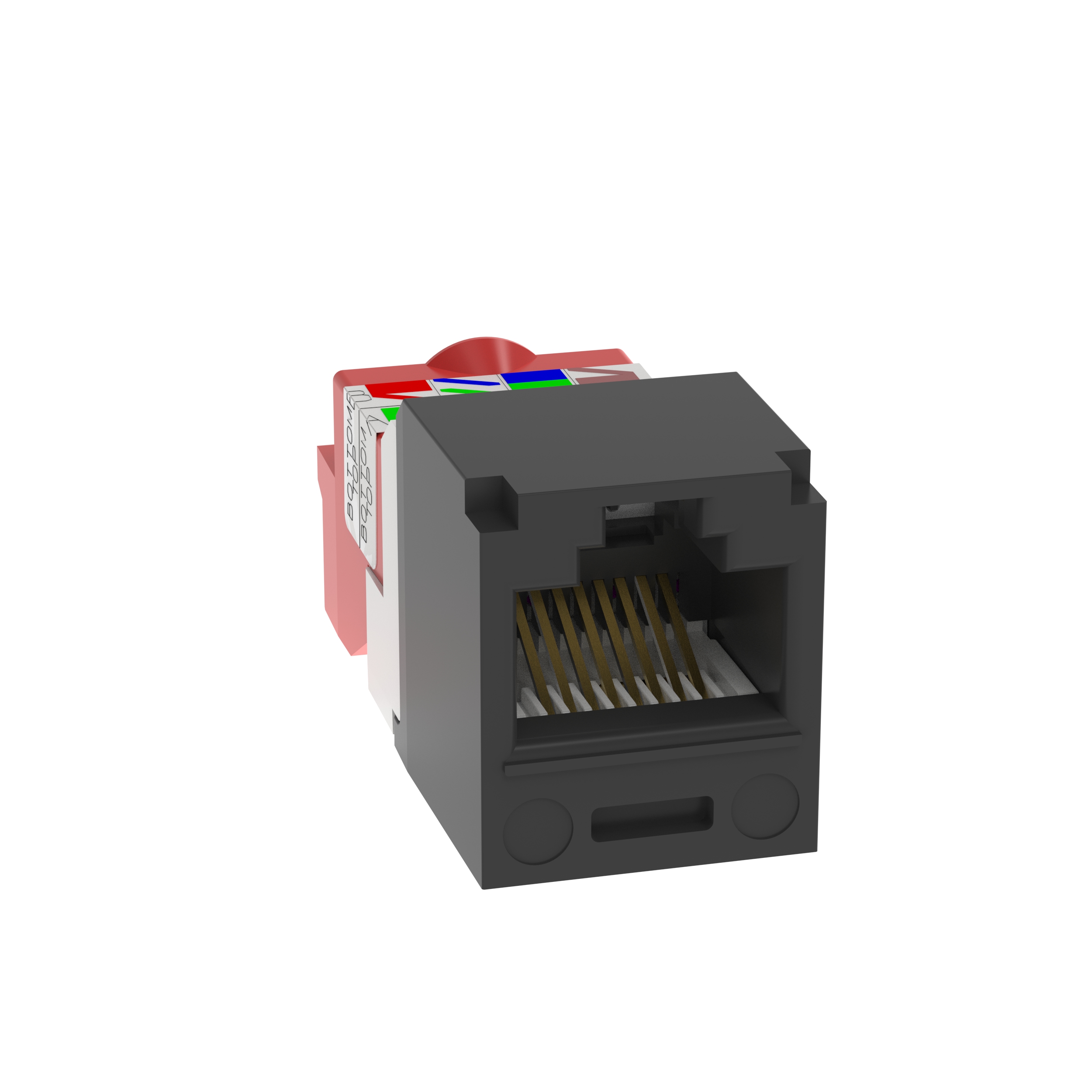 Product image for Mini-Com® UTP RJ45 Cat 5e TP-Style Jack Module, Black
