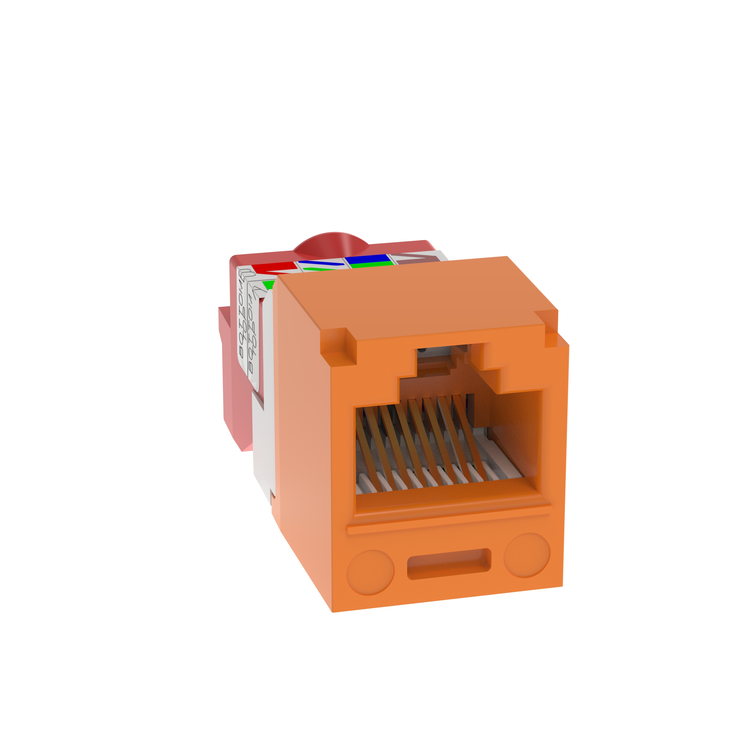 Product image for Module UTP jack CAT5e 8-position 8-wire ABS orange