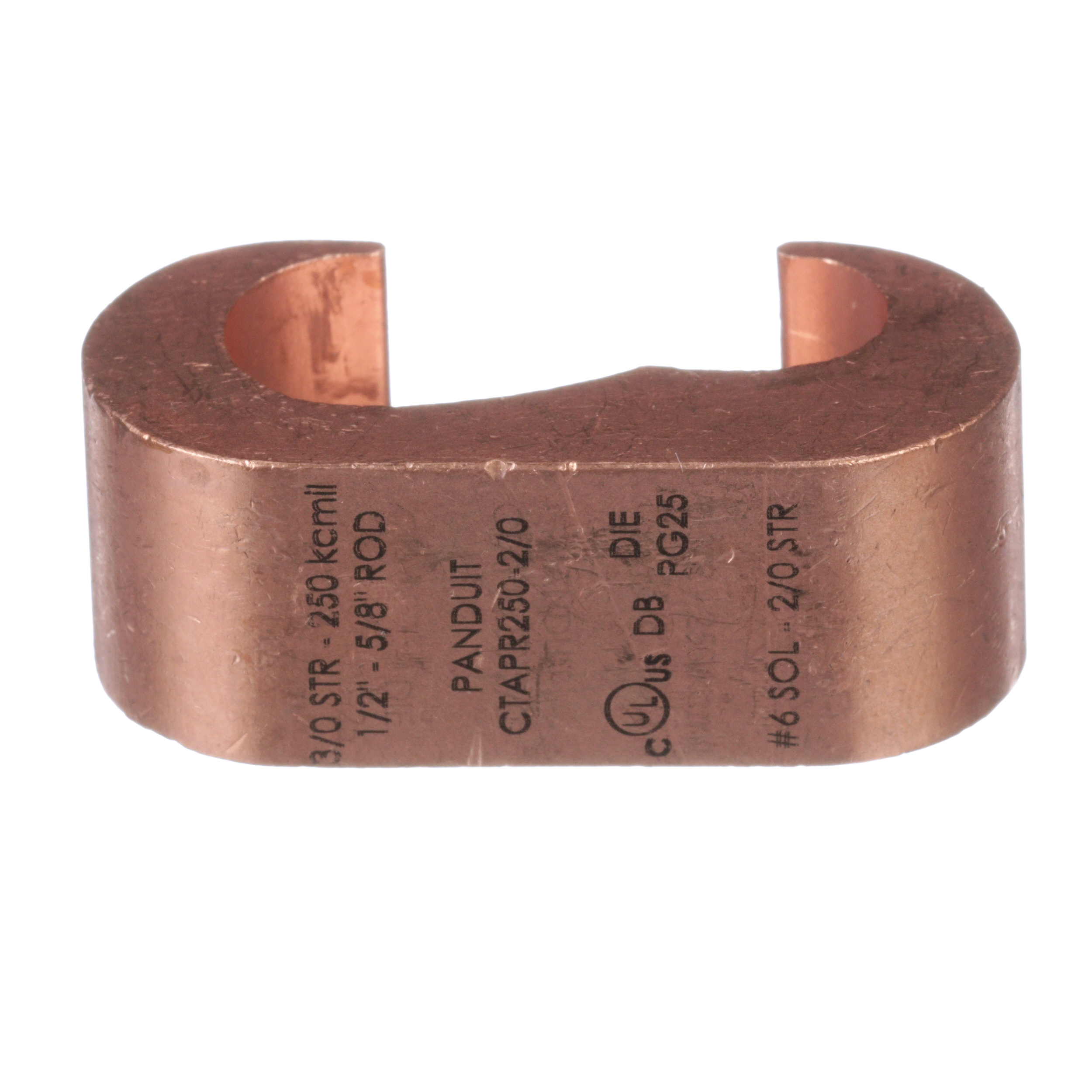 Product image for Panduit CTAPR2/0-2/0-L Copper Compression Tap