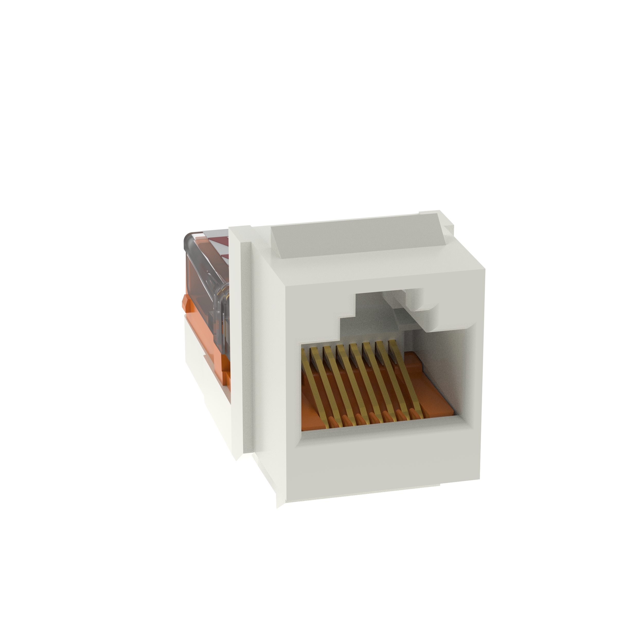 Product image for NetKey Cat 5e Leadframe Jack, Int'l White