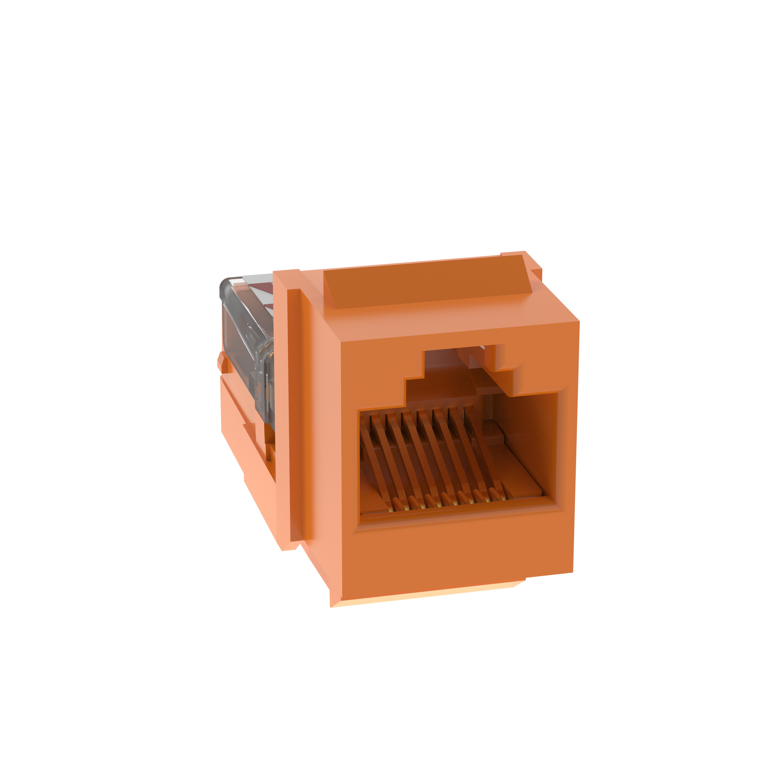 Product image for NetKey Cat 5e Leadframe Jack, Orange