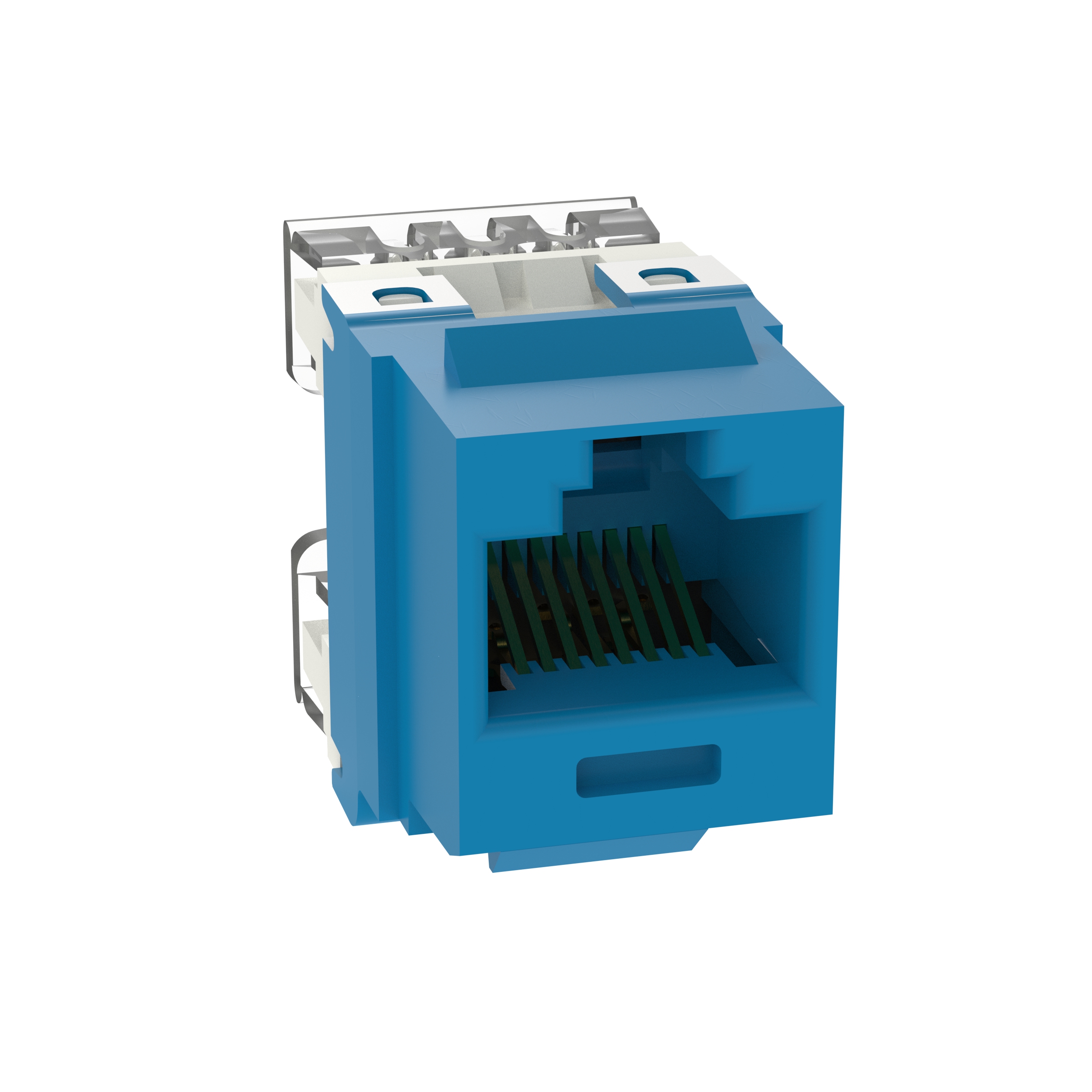 Product image for NetKey Cat 5e Punchdown Jack, Blue - Pack of 25