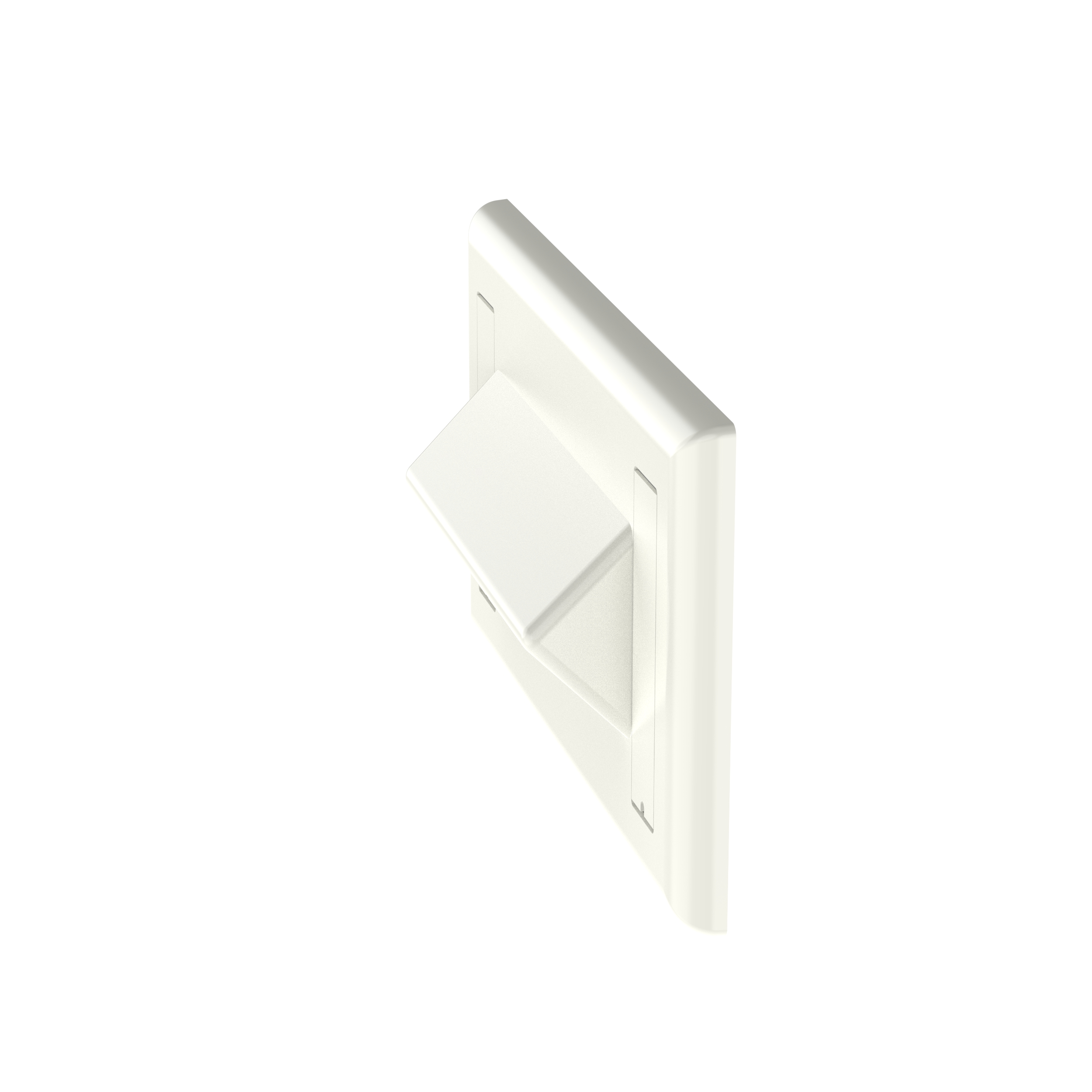 Product image for PANDUIT NK4HSFIWY FACEPLATE 4P 1GANG HORIZONTAL ANGLED OFFWHITE NETKEY KEYSTONE