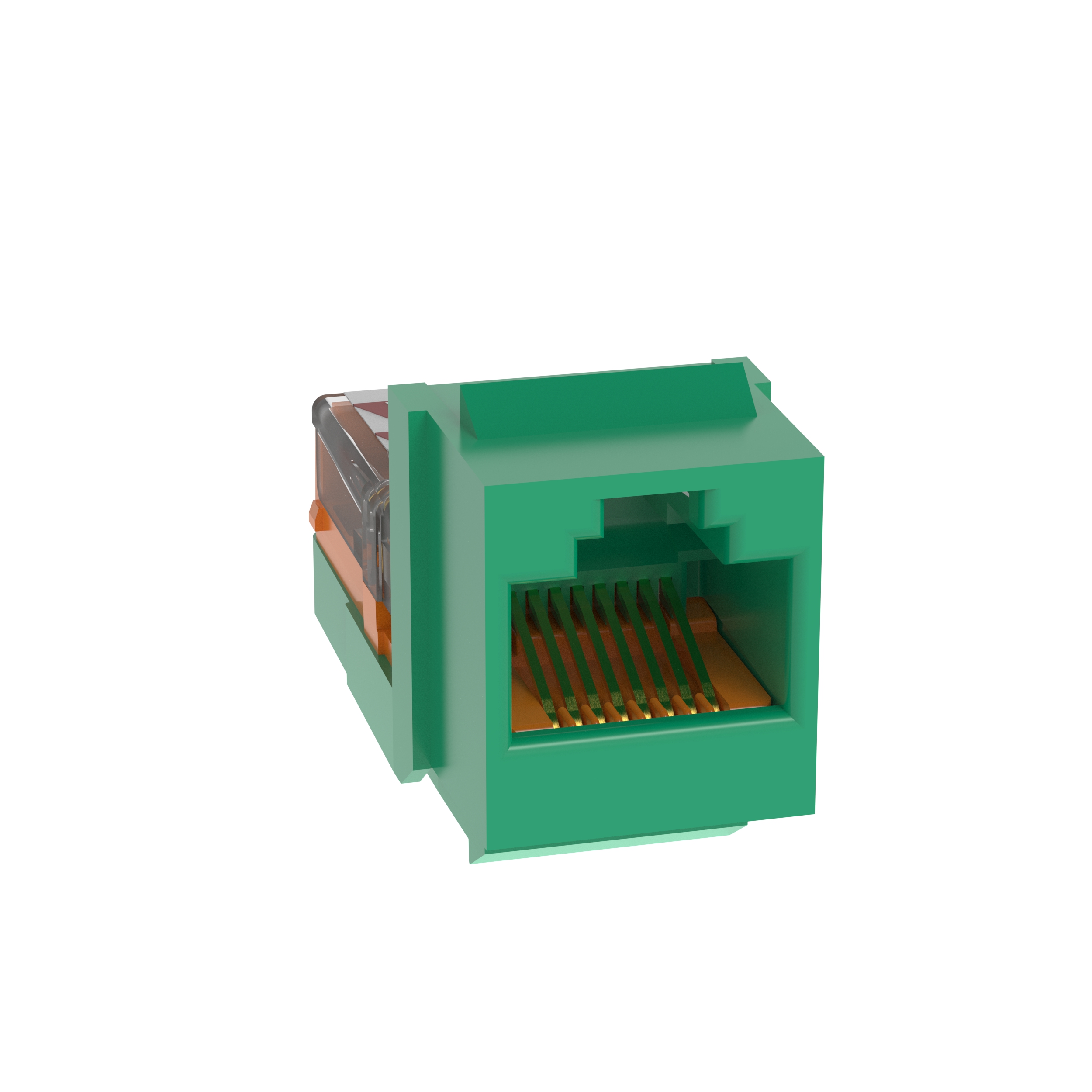 Product image for NetKey Cat 5e Leadframe Jack, Green