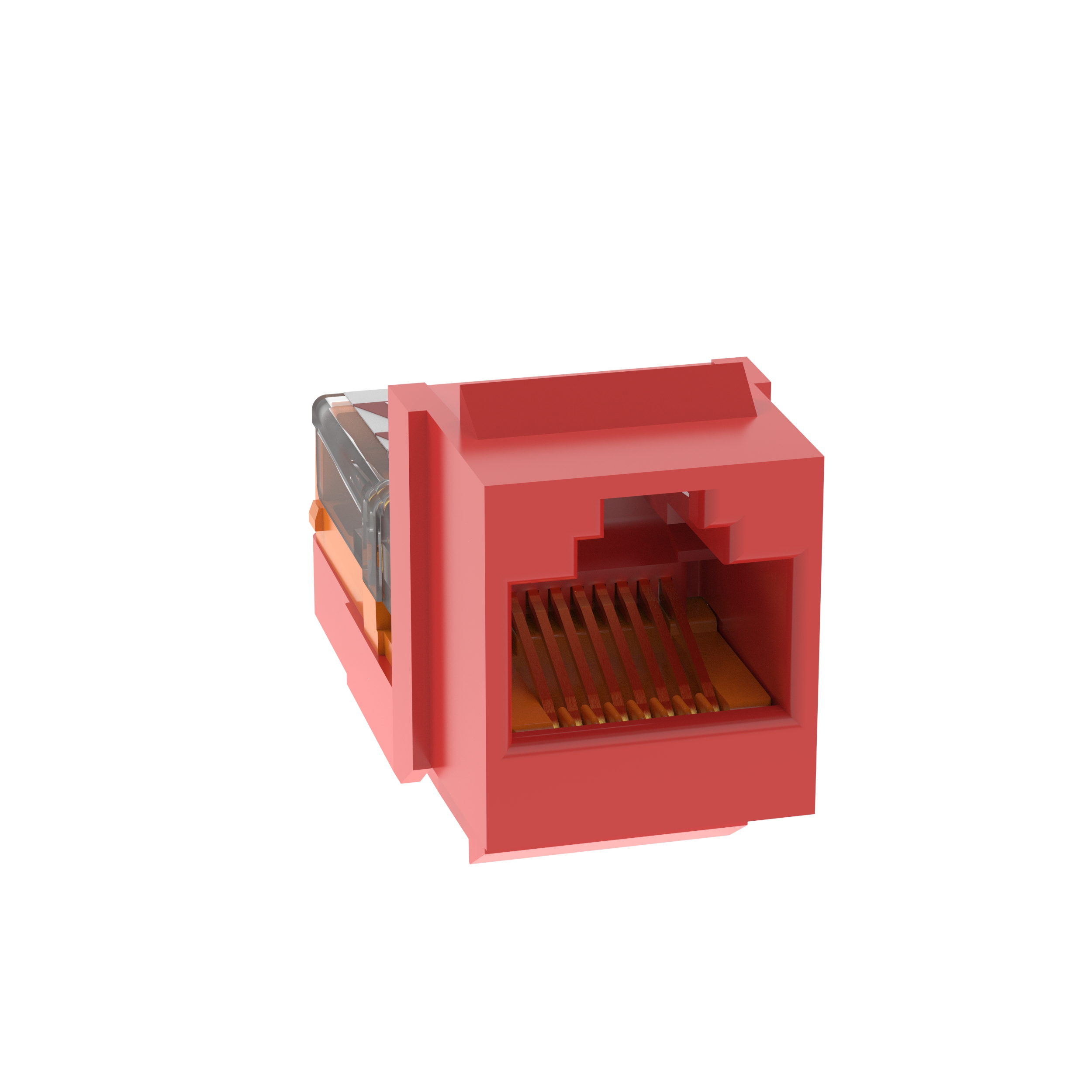 Product image for NetKey Cat 5e Leadframe Jack, Red