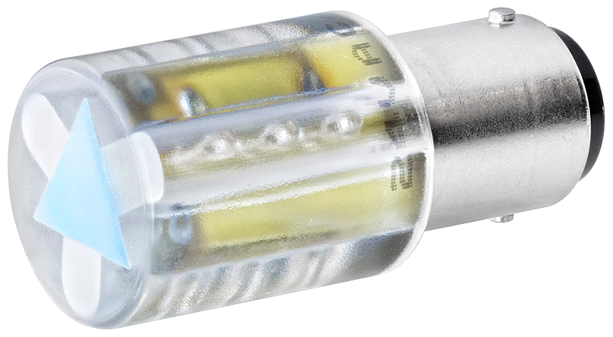 Product image for Lamp LED base BA15D 24VAC/DC yellow