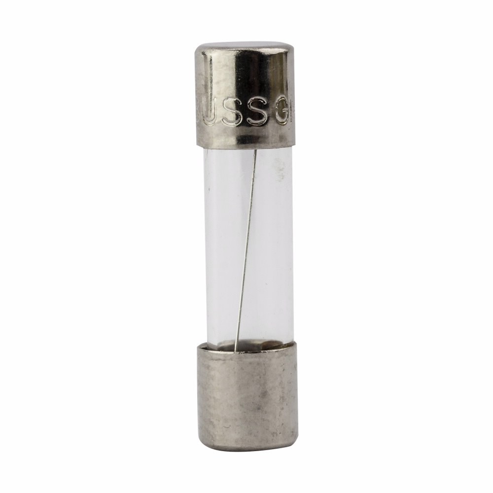 Product image for BUSSMANN GMA-1-R FUSE MINI FA GT 1A 250VAC ROHS FAST ACTING GLASS TUBE 5MM X 20MM