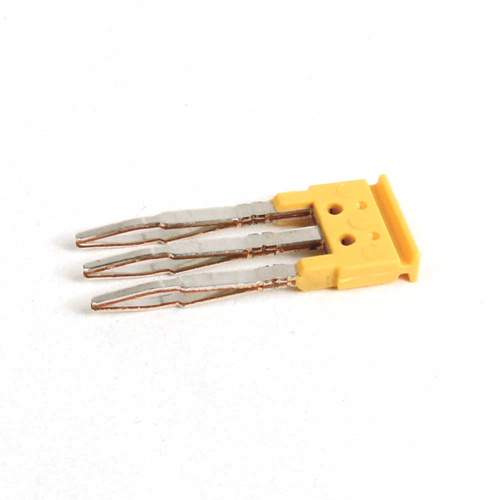 Product image for Jumper center 4-pole plug-in for 1492-L2/LD2 block yellow