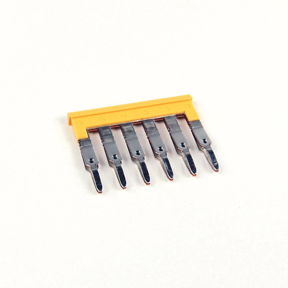 Product image for Jumper center 6-pole plug-in for 1492-LM3/LC3 block yellow