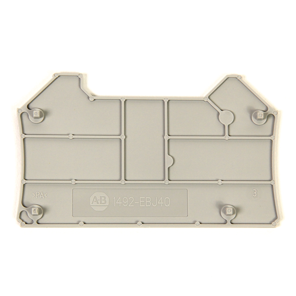 Product image for Barrier end for screw terminal block grey 0.06x1.61x2.44"