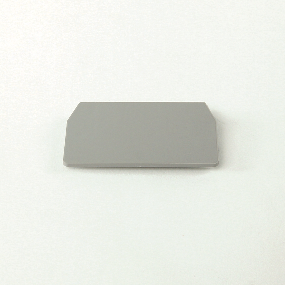 Product image for End barrier grey 1.14x0.08x2.03"