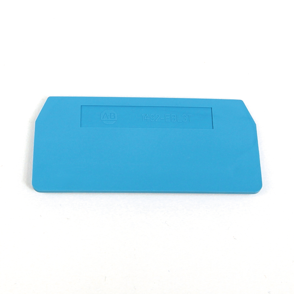 Product image for Barrier end for spring clamp terminal block blue 0.08x1.2x2.54"